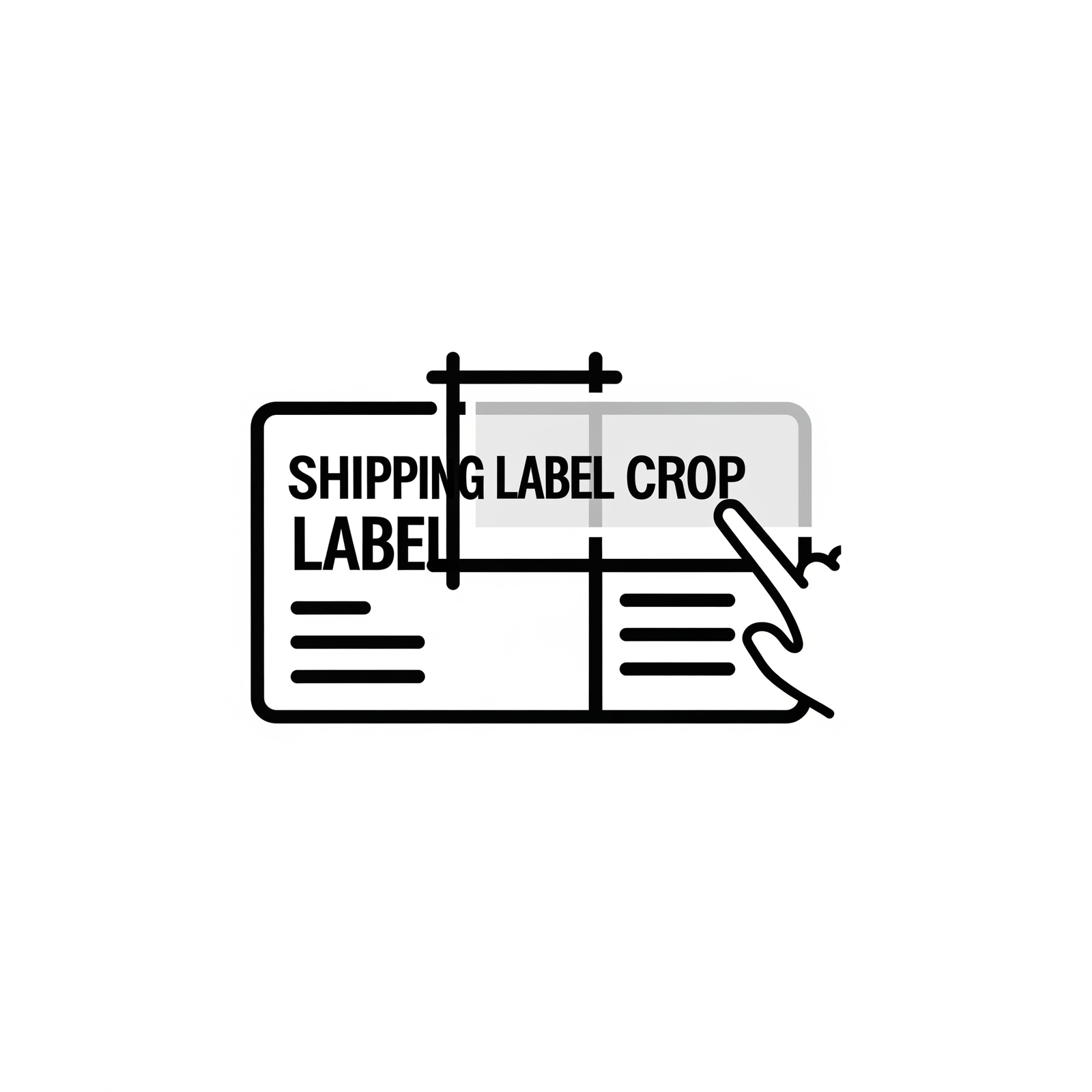 Shipping Label Crop Icon
